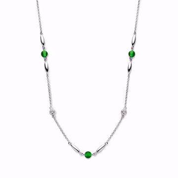 Bilde av Cornelia Necklace Green Silver