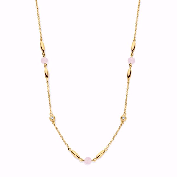 Bilde av Cornelia Necklace Pink Goldplated