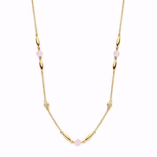 Bilde av Cornelia Necklace Pink Goldplated