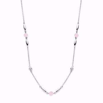 Bilde av Cornelia Necklace Pink Silver