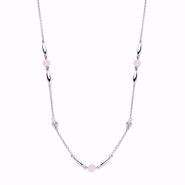 Bilde av Cornelia Necklace Pink Silver