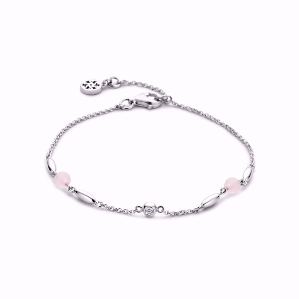 Bilde av Cornelia Bracelet Pink Silver