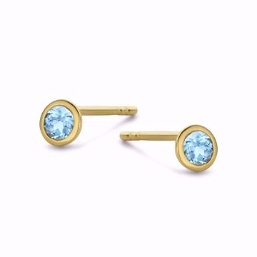 Bilde av Sky Stud Swiss Blue Topaz Gold