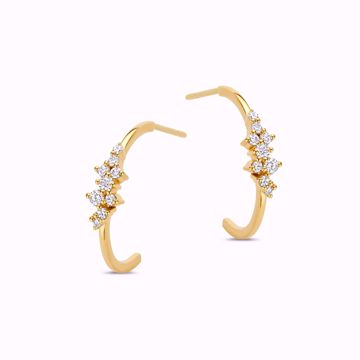 Spirit Icons Sunrise Diamantøreringer - 585 gult gull 0,35 ct. WVS