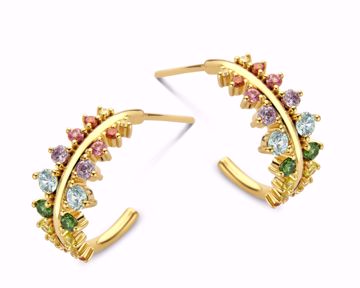 Bilde av Empress Hoop Goldplated Multicolor