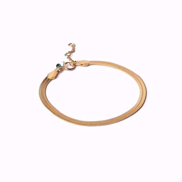 Enamel Copenhagen Caroline Armbånd. Forgylt sølv.
