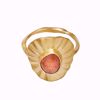 Maanesten Lotus Ring - 925 forgylt sølv, solsten.