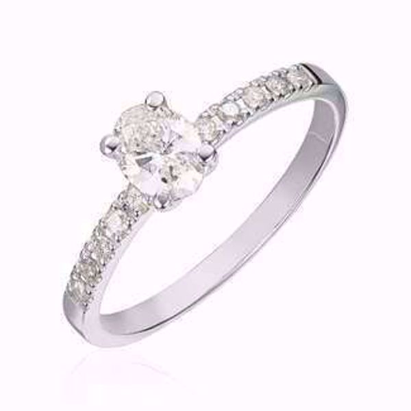 Olivia Diamantring - 585 hvitt gull med diamanter 0,36 ct. WSI