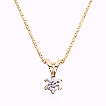 Margrete Enstens Diamantanheng - 585 gult gull 0,50 ct. RP1.