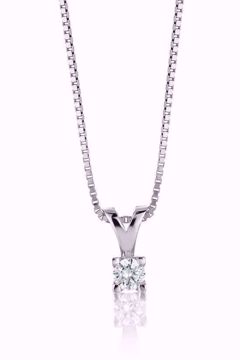 Sonja Enstens Diamantanheng - 585 hvitt gull 0,30 ct. WSI.