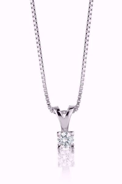 Sonja Enstens Diamantanheng - 585 hvitt gull 0,30 ct. WSI.