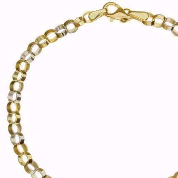 Gullarmbånd tofarget - 585 hvitt og gult gull