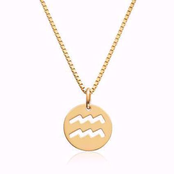 Gullanheng stjernetegn Vannmannen - 585 gult gull.