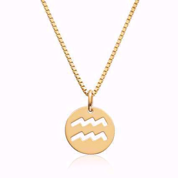 Gullanheng stjernetegn Vannmannen - 585 gult gull.