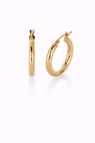 Øreringer i 585 gult gull, str. S.