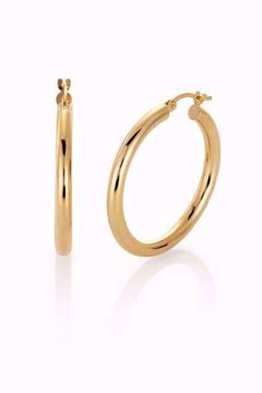 Øreringer i 585 gult gull, str. XL.