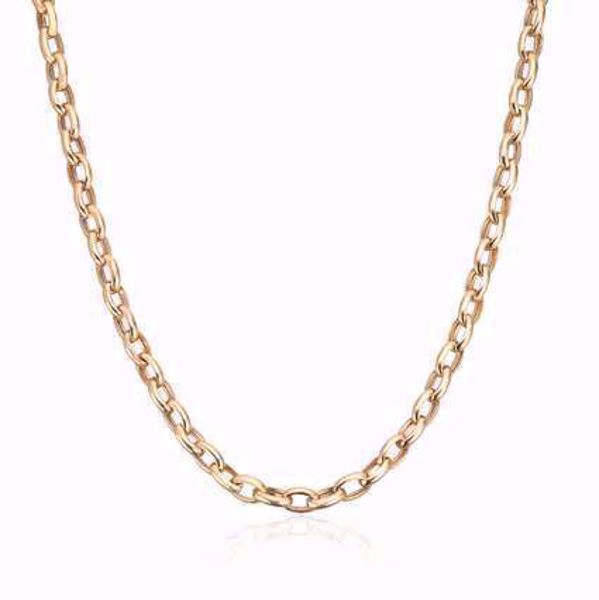 Gullkjede, rund anker - 585 gult gull.