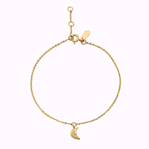Maanesten Celestia Armbånd  - 925 forgylt sølv, hvite zirkonia.