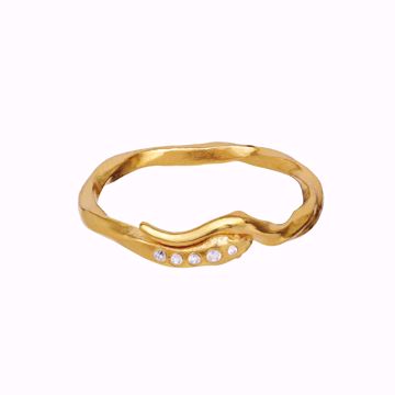 Maanesten Hera Ring - 925 forgylt sølv, zirkonia.