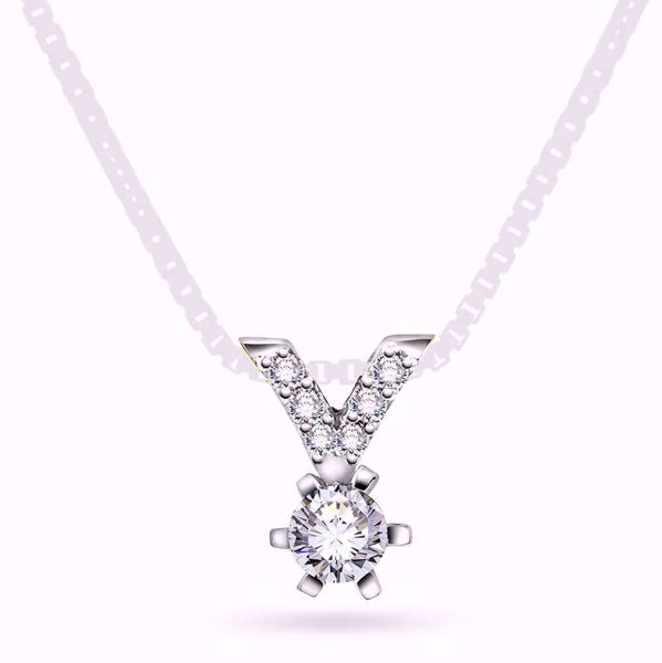 EC 1914 Diamantanheng Superstar - 585 hvitt gull 0,26 ct. TWSI.