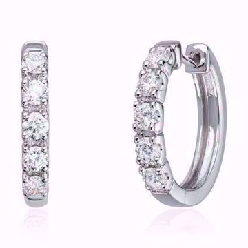 Diamantøreringer i 585 hvitt gull med 1 ct diamanter – tidløs og elegant design.