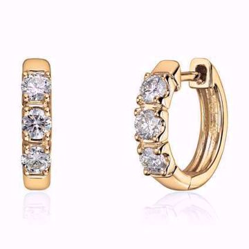 Diamantøreringer - 585 gult gull 0,60 ct. WSI