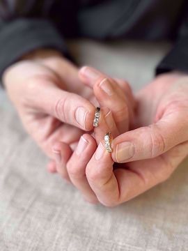Diamantøreringer - 585 gult gull 0,60 ct. WSI