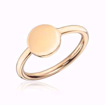 Signetring, rund topp - 585 gult gull.