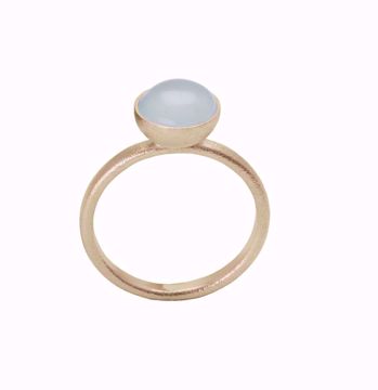 Heiring Warna gullring med akvamarin - 585 gult gull.