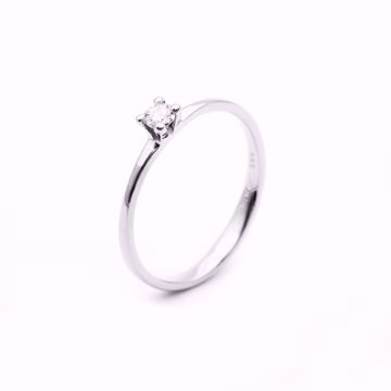 Promise Ring No. 1. 585 hvitt gull med diamant à 0,10 ct. TWVS.