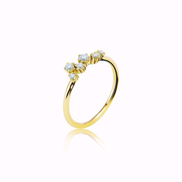 Noën Jewellery Sparkle Diamantring - 585 gult gull 0,20 ct. TWVS.
