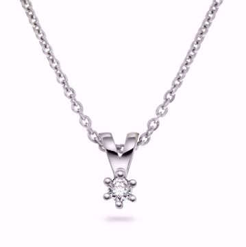 Min Første Diamant - halskjede 585 hvitt gull 0,03 ct. WP