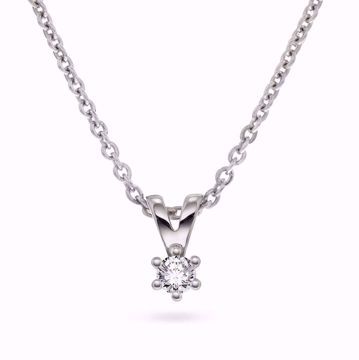 Min Første Diamant - halskjede 585 hvitt gull 0,05 ct. WP.