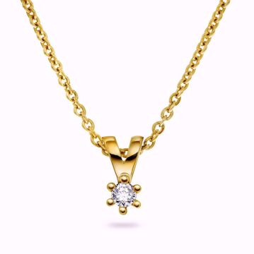 Min Første Diamant - halskjede 585 gult gull  0,05 ct. WP