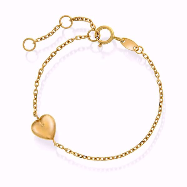 Gullarmbånd til barn Hjerte - 585 gult gull.