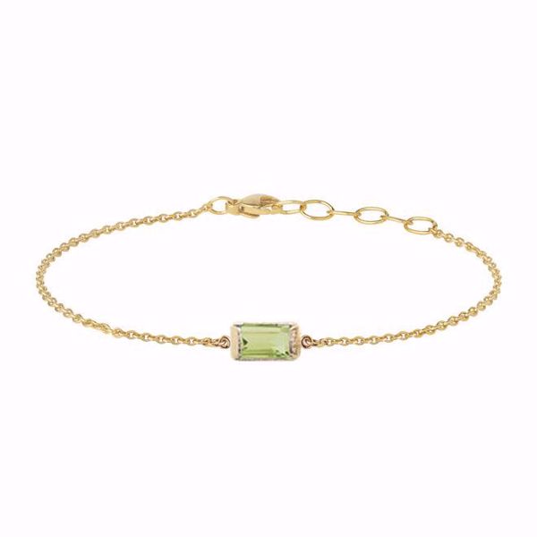 Armbånd i forgylt sølv med peridot. 