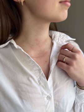 Ankerkjede i 14 karat gult gull. Lengde 42 + 3 cm. 