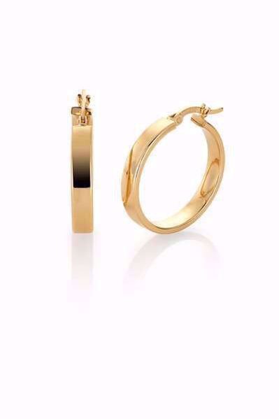 Øreringer i 585 gult gull.