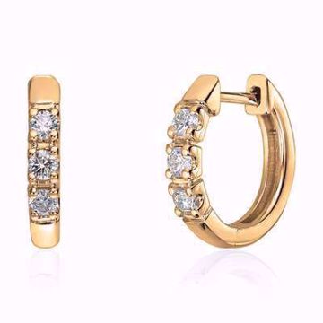 Diamantøreringer  - 585 gult gull 0,30 ct.