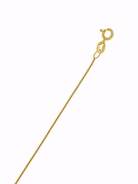 Veneziansk kjede til anheng. 925 sterlingsølv belagt med 14 karat gull. lengde 36 cm, bredde 0,9 mm. 