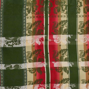 Silkeskjerf til bunad i grønn-toner. 70 x 70 cm. 