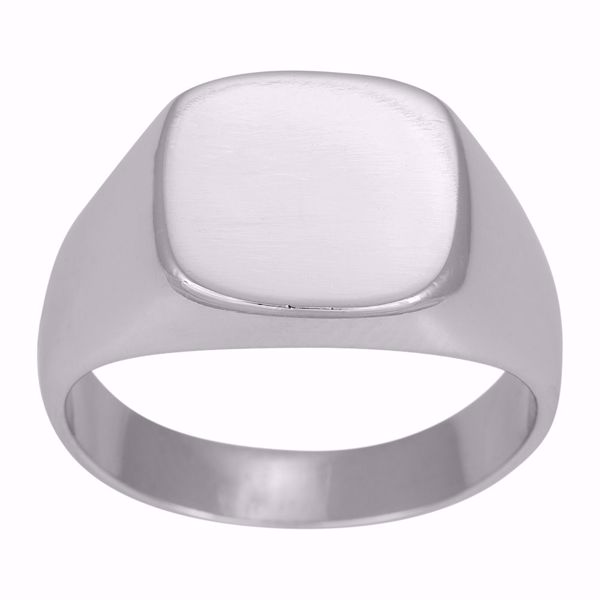 Signetring i sølv til herre, med blankpolert overflate. Ringen har massiv utførelse. 