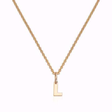 Gullanheng bokstav L - 585 gult gull.