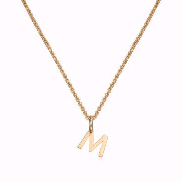 Gullanheng bokstav M - 585 gult gull.