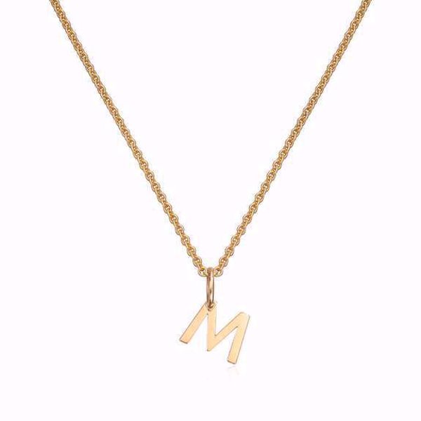 Gullanheng bokstav M - 585 gult gull.