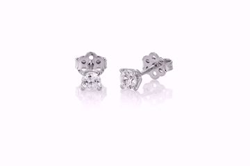 Maud Enstens Diamantøredobber  - 585 hvitt gull 0,25 ct.