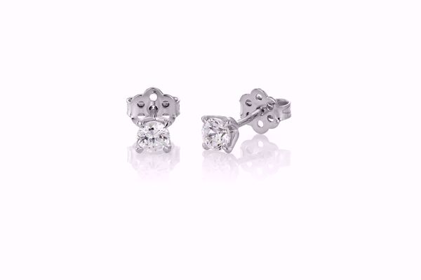 Maud Enstens Diamantøredobber  - 585 hvitt gull 0,25 ct.