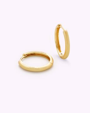 Philippa Studios Classic Satin Hoops Large – klassiske, tidløse øreringer i satinfinish