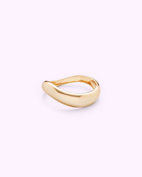 Philippa Studios Wave Ring, forgylt sølv.