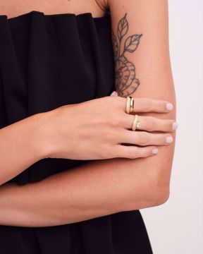 Philippa Studios Wave Ring, forgylt sølv.